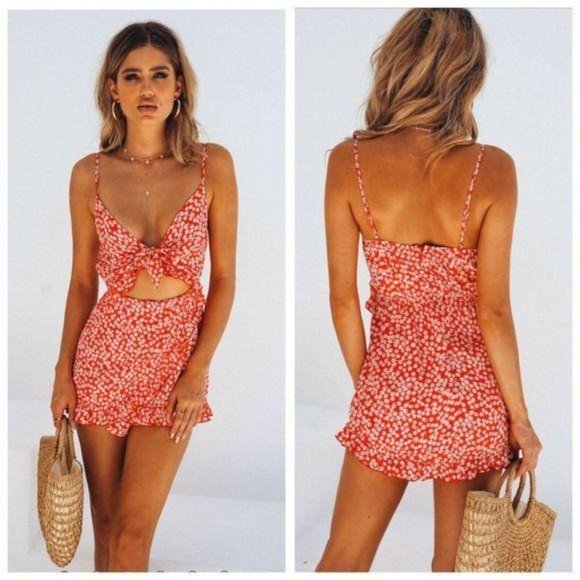 Hello Molly Pants - Hello Molly Last Day Of Disco Ruffle Front Romper